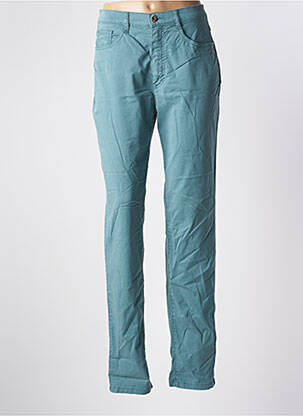 Pantalon slim tissage popeline taille normale bleu BRUNO SAINT HILAIRE femme