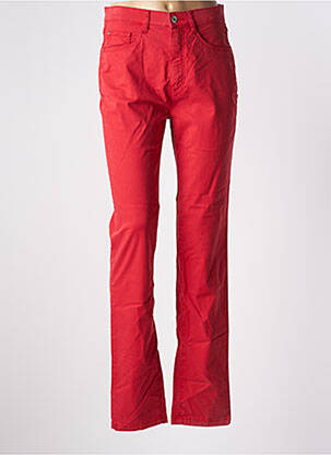 Pantalon slim tissage popeline taille normale rouge BRUNO SAINT HILAIRE femme