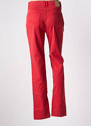 Pantalon slim tissage popeline taille normale rouge BRUNO SAINT HILAIRE femme
