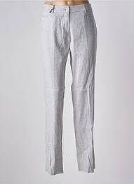 Pantalon droit taille à pinces taille normale gris BRUNO SAINT HILAIRE femme
