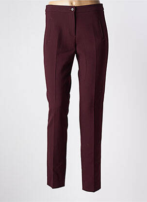 Pantalon slim taille haute taille haute rouge BRUNO SAINT HILAIRE femme