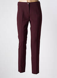 Pantalon slim stretch taille haute rouge BRUNO SAINT HILAIRE femme
