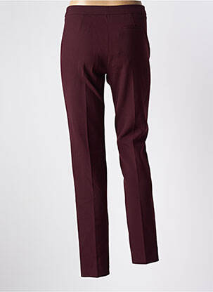 Pantalon slim taille haute taille haute rouge BRUNO SAINT HILAIRE femme