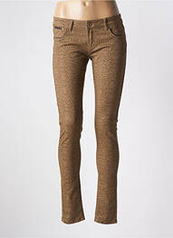 Pantalon slim taille basse taille basse marron TOXIK3 femme