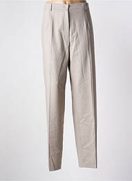 Pantalon droit taille à pinces taille normale beige BRUNO SAINT HILAIRE femme