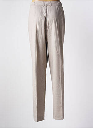 Pantalon droit taille à pinces taille normale beige BRUNO SAINT HILAIRE femme