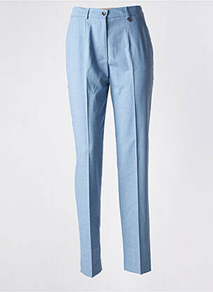 Pantalon slim taille haute taille haute bleu BRUNO SAINT HILAIRE femme