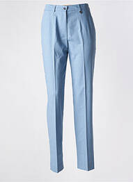 Pantalon slim poches taille haute bleu BRUNO SAINT HILAIRE femme
