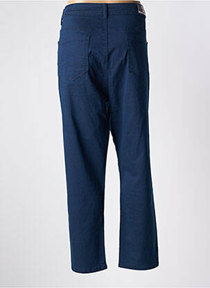 Pantalon slim tissage popeline taille normale bleu S.QUISE femme