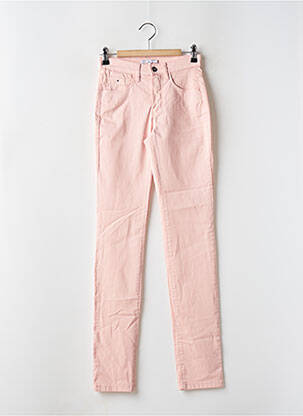 Jeans coupe slim stretch taille haute rose BRUNO SAINT HILAIRE femme