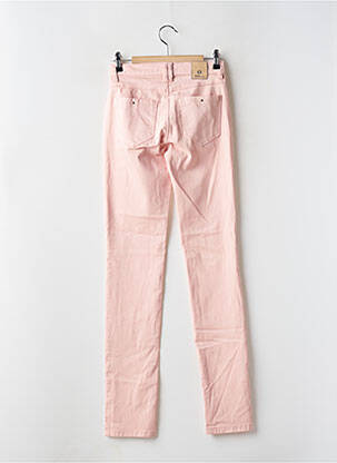 Jeans coupe slim stretch taille haute rose BRUNO SAINT HILAIRE femme