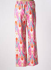 Pantalon large rose MADE IN ITALY pour femme seconde vue