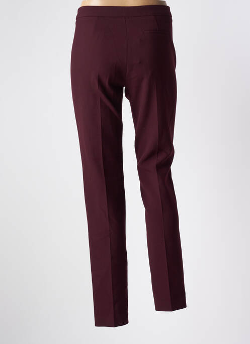 Pantalon slim stretch taille haute rouge BRUNO SAINT HILAIRE femme