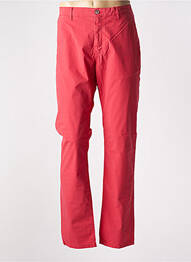 Pantalon chino tissage popeline taille normale rouge MCS homme