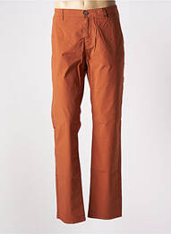 Pantalon chino tissage popeline taille normale marron MCS homme
