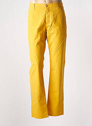 Pantalon chino tissage popeline taille normale jaune MCS homme
