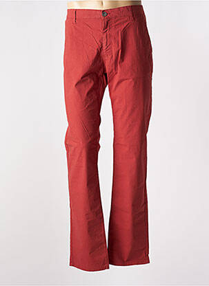 Pantalon chino tissage popeline taille normale orange MCS homme