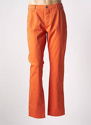 Pantalon chino tissage popeline taille normale orange MCS homme
