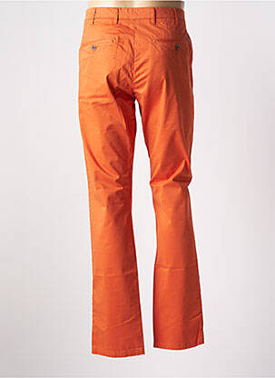 Pantalon chino tissage popeline taille normale orange MCS homme