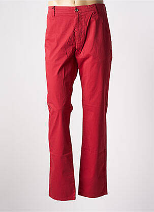 Pantalon chino tissage popeline taille normale rouge MCS homme