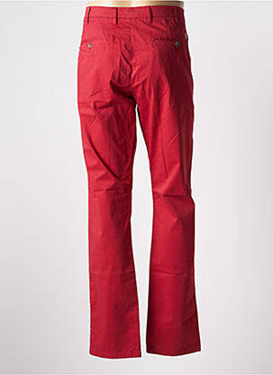 Pantalon chino tissage popeline taille normale rouge MCS homme