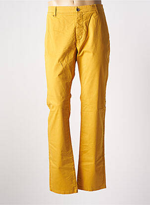 Pantalon chino tissage popeline taille normale jaune MCS homme
