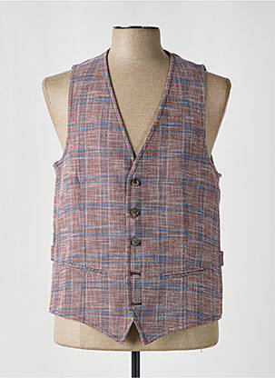 Gilet sans manche tissage chiné rouge DIGEL homme
