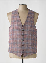 Gilet sans manche tissage chiné rouge DIGEL homme