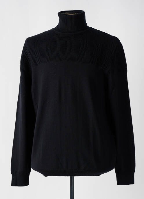 Pull col roulé noir HUGO BOSS pour homme