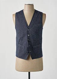 Gilet sans manche tissage chiné bleu BENVENUTO homme