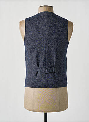 Gilet sans manche tissage chiné bleu BENVENUTO homme