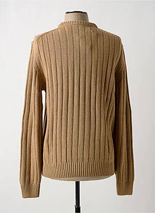 Pull stretch manches longues marron HUGO BOSS homme