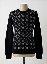 Pull tissage jacquard manches longues noir PATRIZIA PEPE homme