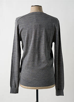 Gilet manches longues col v gris HUGO BOSS homme