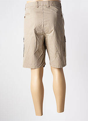 Bermuda stretch taille normale beige BRUNO SAINT HILAIRE homme