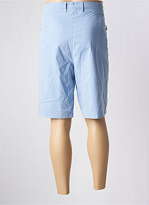 Bermuda stretch taille normale bleu BRUNO SAINT HILAIRE homme