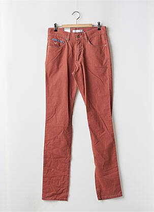 Pantalon slim stretch taille normale orange BRUNO SAINT HILAIRE homme