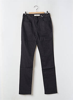 Pantalon droit stretch taille haute noir KY CREATION femme
