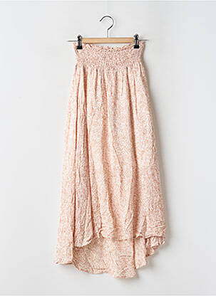 Jupe longue coupe asymétrique rose BRUNO SAINT HILAIRE femme