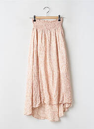 Jupe longue taille haute rose BRUNO SAINT HILAIRE femme