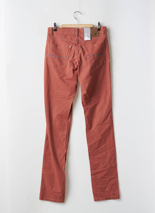 Pantalon slim stretch taille normale orange BRUNO SAINT HILAIRE homme