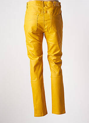 Pantalon slim taille haute taille haute jaune S.QUISE femme