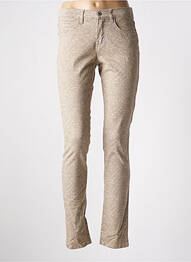 Pantalon slim stretch taille normale beige BRUNO SAINT HILAIRE femme