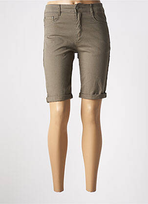 Bermuda taille haute taille haute vert VOGGO femme