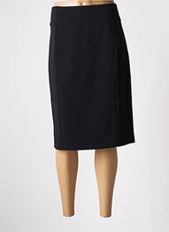 Jupe mi-longue taille haute noir BRUNO SAINT HILAIRE femme