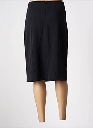 Jupe mi-longue taille haute noir BRUNO SAINT HILAIRE femme