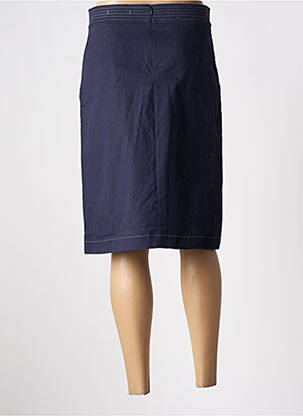 Jupe mi-longue stretch bleu BRUNO SAINT HILAIRE femme
