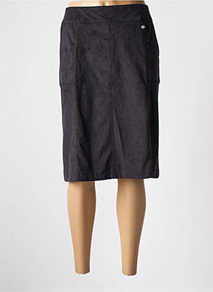Jupe mi-longue taille à pinces noir BRUNO SAINT HILAIRE femme