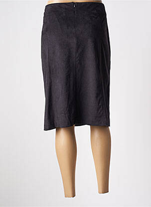 Jupe mi-longue stretch noir BRUNO SAINT HILAIRE femme