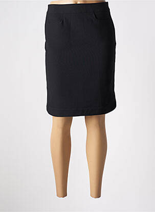 Jupe mi-longue stretch noir SAINT HILAIRE femme